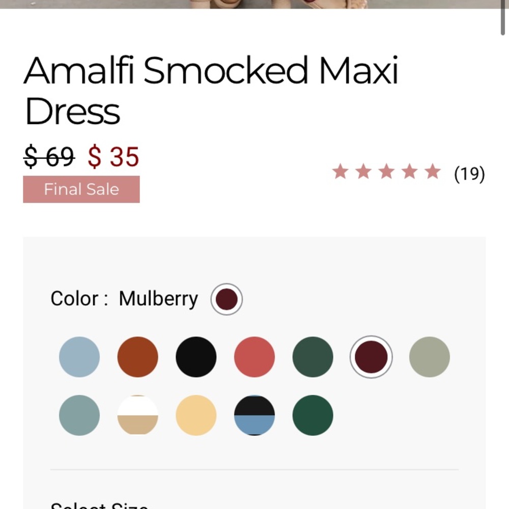 Baltic born Amalfi Smocked Maxi Dress Mulberry Large Nwt in packaging